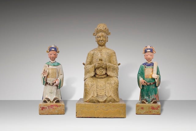 'Bí ẩn' bộ tượng Tam Quan Đại Đế thờ 3 quyền năng vũ trụ: thiên, địa, thủy - Ảnh 4.