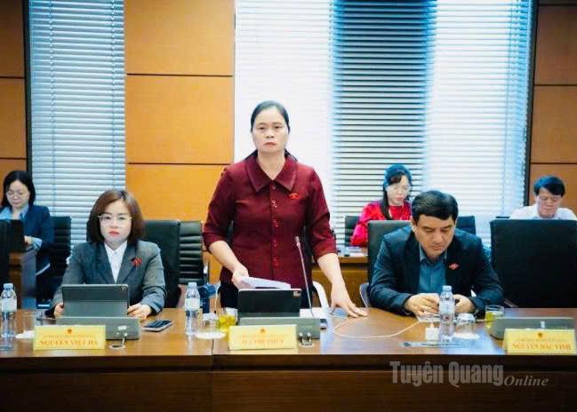 Delegaten Ma Thi Thuy talade i diskussionen.