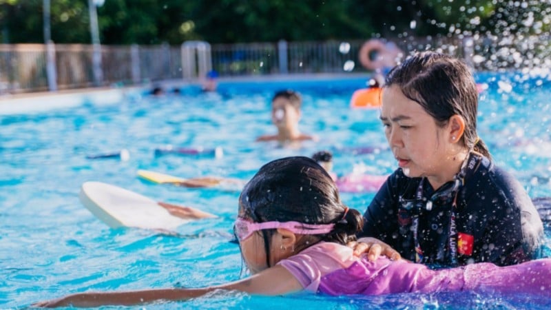 Simundervisning för barn i Mekongdeltat. (Illustration: LAN ANH)