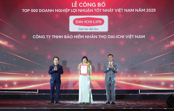 Dai ichi Việt Nam được vinh danh top 500 doanh nghiệp lợi nhuận tốt nhất