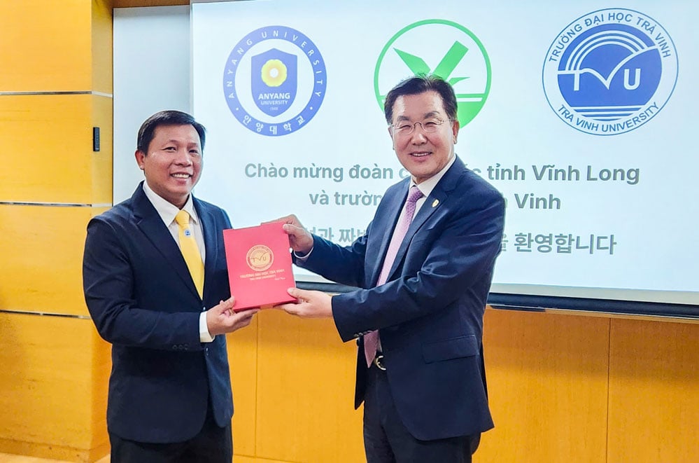 Trường ĐH Trà Vinh ký bản ghi nhớ hợp tác với ĐH Anyang, Hàn Quốc.