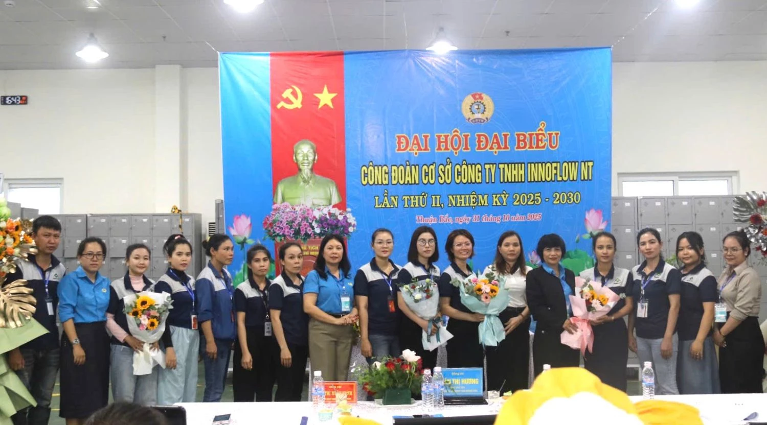 Ra mắt Ban Chấp hành Công đoàn cơ sở Công ty TNHH Innoflow NT, nhiệm kỳ 2025-2030.