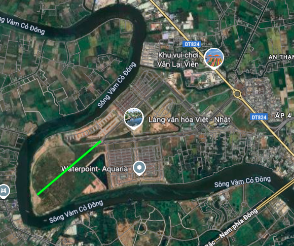 Carte détaillée du parcours de 1,1 km de long à proximité du village culturel Vietnam-Japon.