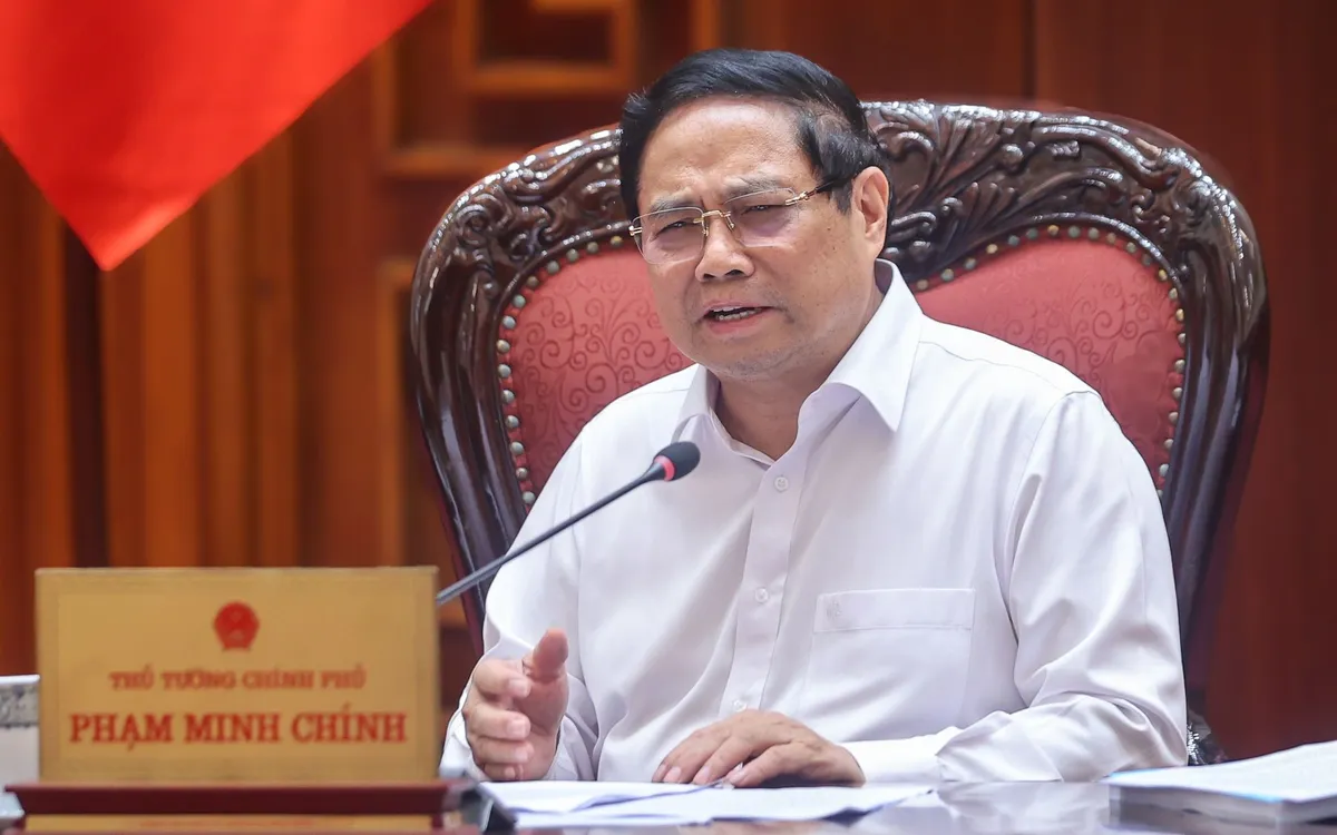 Thủ tướng Chính phủ cho ý kiến để các cơ quan chủ trì soạn thảo tiếp tục hoàn thiện các đề án, dự thảo trình cấp có thẩm quyền - Ảnh: VGP