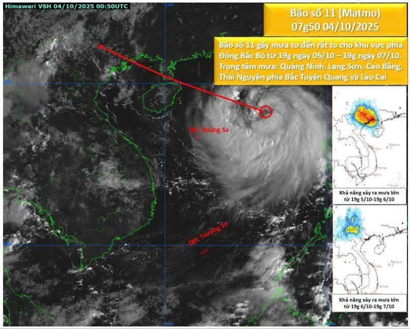 Storm nr 11 kommer att nå land i Quang Ninh, Hanoi kommer att få mycket kraftigt regn -0