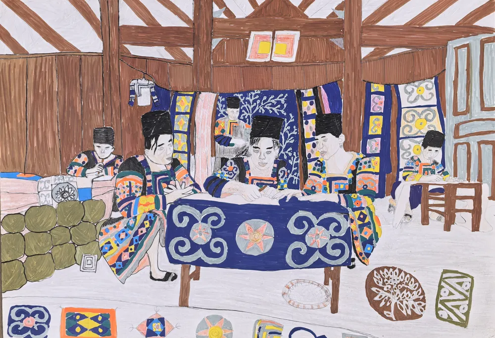 The work BEESWAX PASSING ON THE FIRE - MOTHER'S TRAITS AND CHILD'S TRAITS_Author GIANG Y HUONG_Phu Tho.jpg