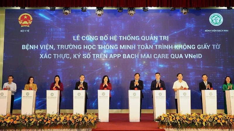 មន្ទីរពេទ្យ Bach Mai ដាក់ឱ្យដំណើរការជាផ្លូវការនូវមន្ទីរពេទ្យឆ្លាតវៃ និងប្រព័ន្ធគ្រប់គ្រងសាលារៀន។