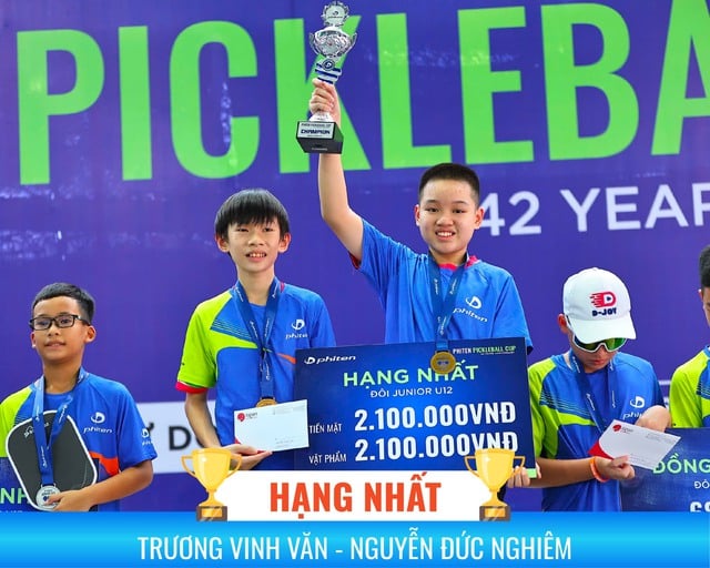 Ươm mầm cho các tài năng nhí ở giải pickleball Phiten Cup 2025- Ảnh 1.