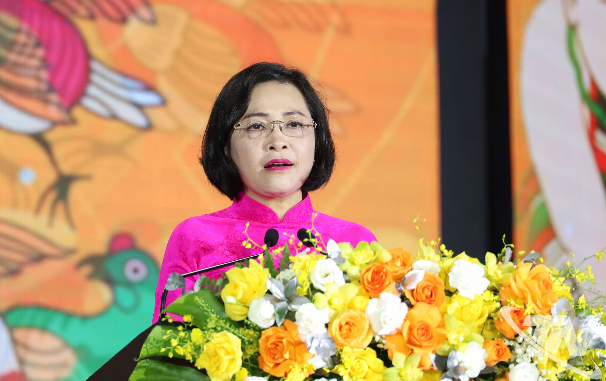អនុប្រធានរដ្ឋសភា Nguyen Thi Thanh ថ្លែងមតិក្នុងកម្មវិធី។