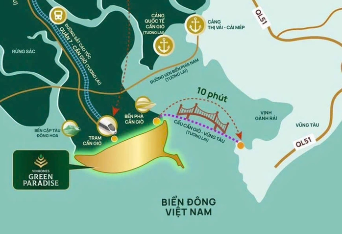 Vingroup muốn làm đường vượt biển nối Cần Giờ- Vũng Tàu - Ảnh 1.