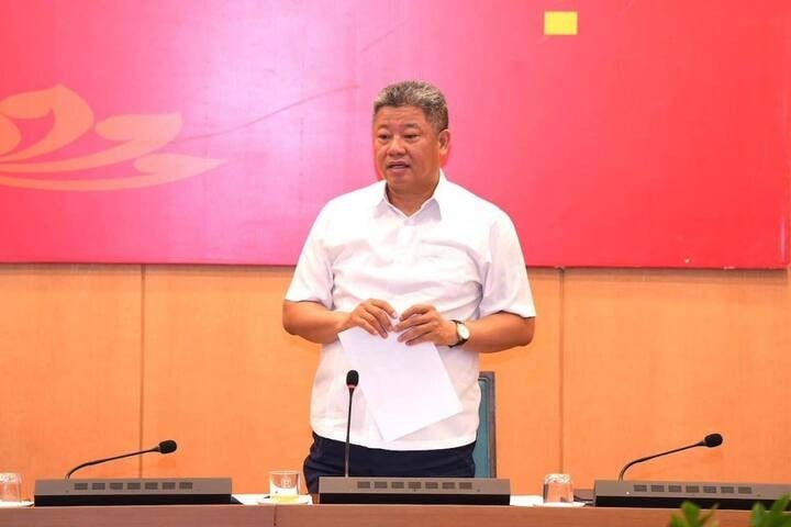 Vicepreședintele Comitetului Popular din Hanoi, Nguyen Manh Quyen, a vorbit la întâlnire.