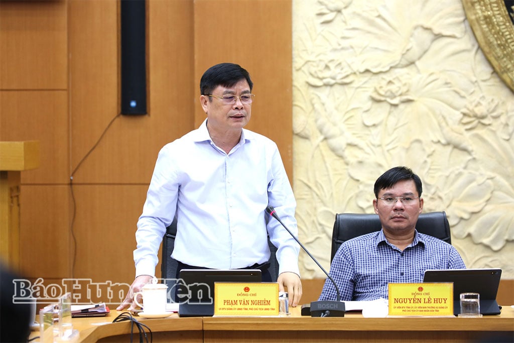 Comrade Pham Van Nghiem, Vice Chairman of the Provincial People's Committee spoke at the meeting.