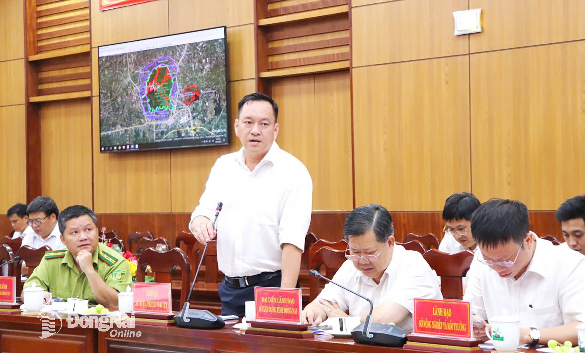Phó Giám đốc Sở Văn hóa, Thể thao và du lịch tỉnh Đồng Nai Vũ Xuân Trường phát biểu tại buổi làm việc. Ảnh: Ngọc Liên
