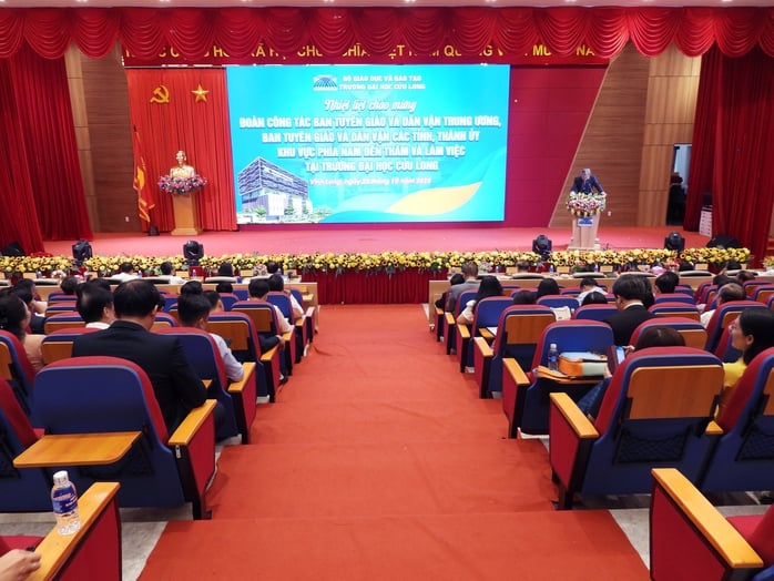 Ban Tuyên giáo và Dân vận Trung ương khảo sát thực tế mô hình đổi mới sáng tạo ở Trường ĐH Cửu Long - Ảnh 1.