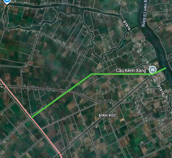Detaljerad ruttkarta för väg MM05 som ska öppnas i Binh Duc kommun.