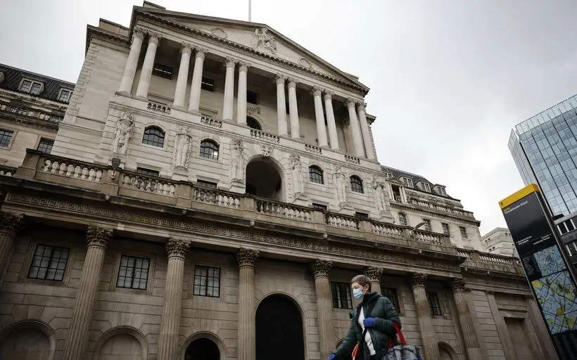 Trụ sở Ngân hàng Trung ương Anh ở London. (Ảnh: AFP/TTXVN)