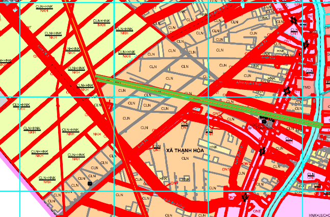 Diagrama de planificación de la ruta de conexión a través del río Vam Co Dong.