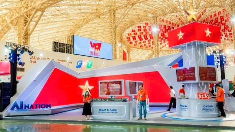 FPTs utstillingsstand om AI-applikasjoner innen ulike felt.