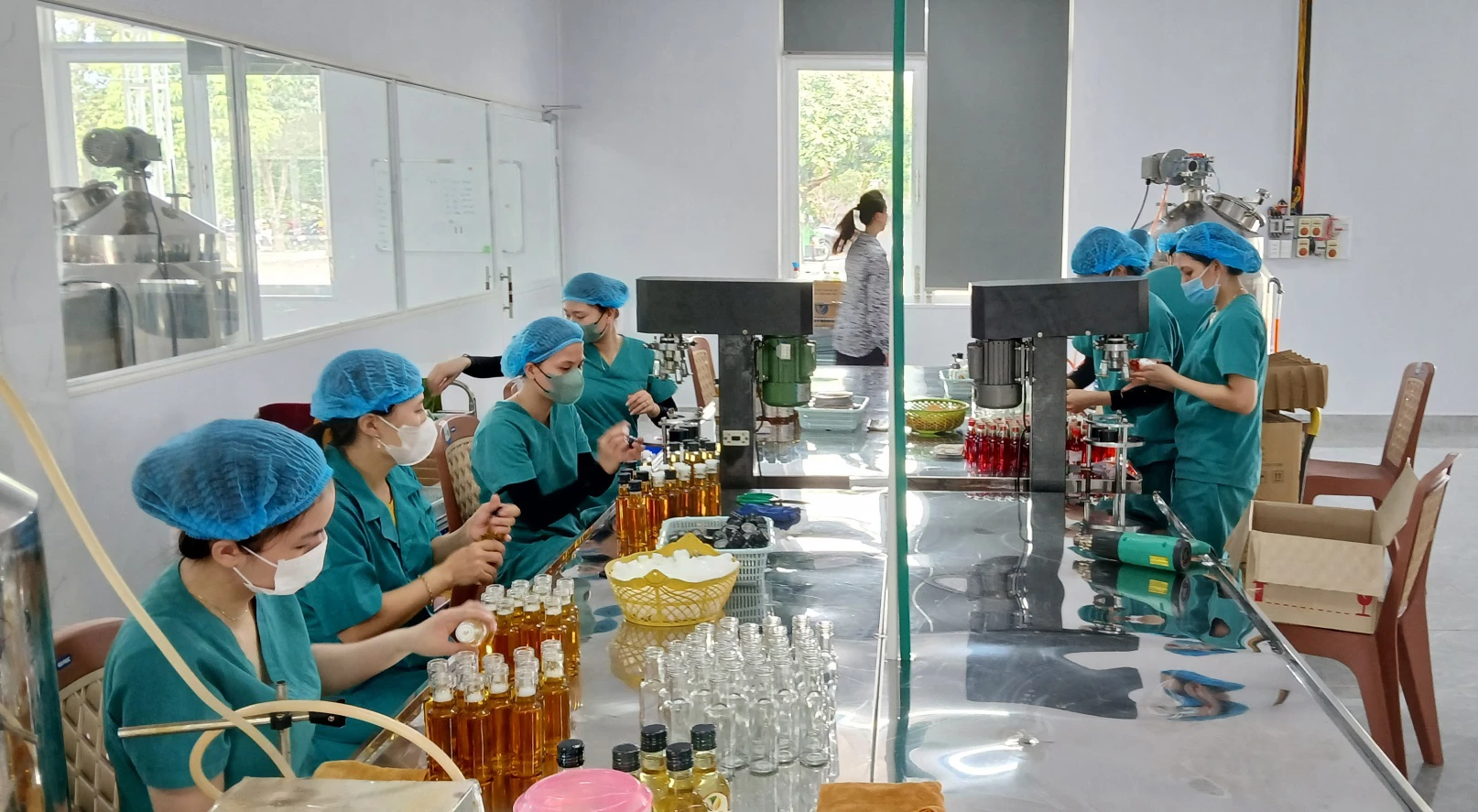 ٹو فونگ کمپنی لمیٹڈ میں مونگ پھلی کے تیل کی پیداوار - تصویر: X.D