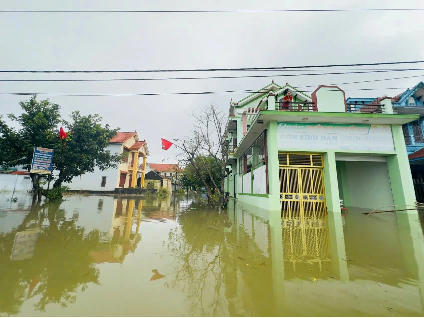 Một số khu vực ở xã Lệ Thủy ngập trên 80cm.