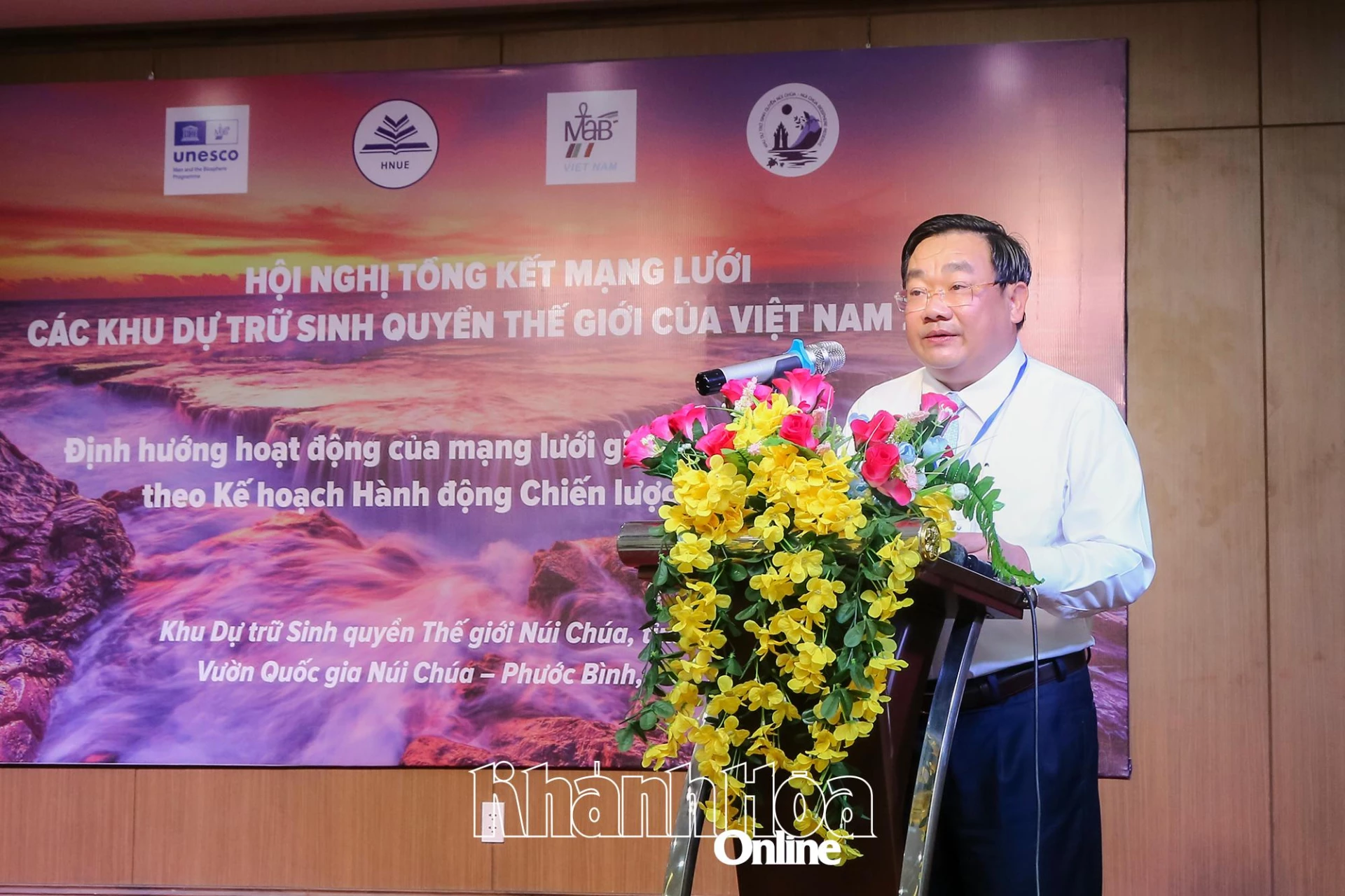 สหาย Trinh Minh Hoang กล่าวสุนทรพจน์ในการประชุม