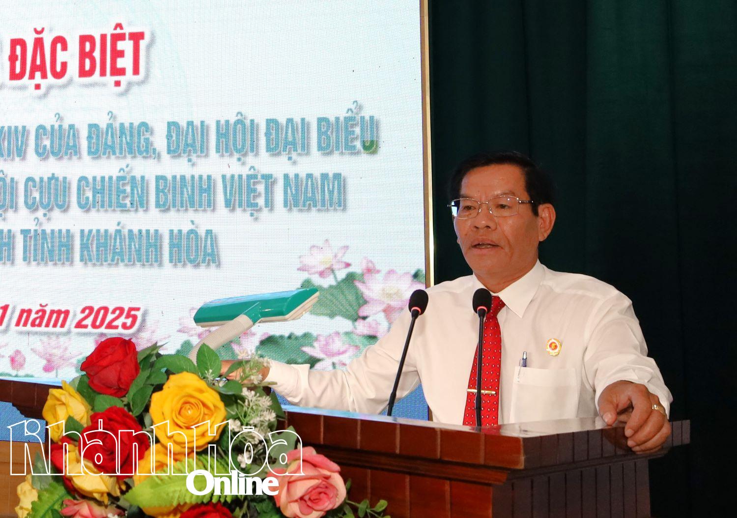 Herr Tran Than – nestleder og leder av den provinsielle komiteen for veterananliggender – holdt en tale som lanserte emuleringsbevegelsen.