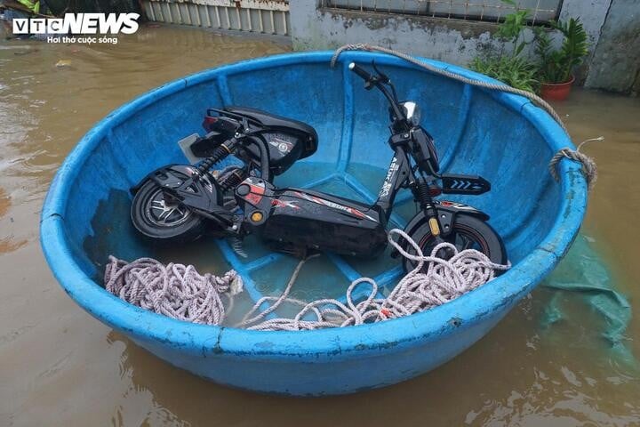 Viele Fahrzeuge, wie zum Beispiel Elektroautos, werden zum Transport in Körbe gestellt.
