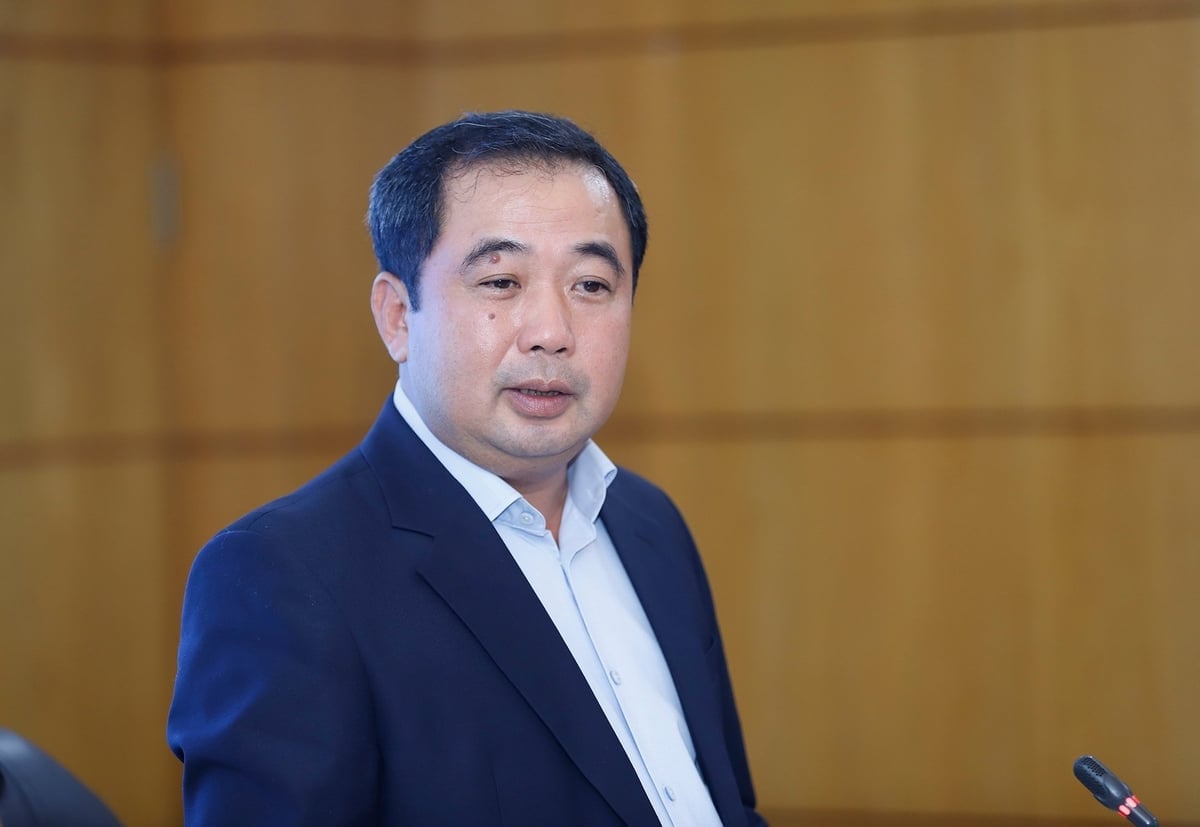 Minister Rolnictwa i Środowiska Tran Duc Thang przemawia na konferencji. Zdjęcie: Khuong Trung. Bộ trưởng Bộ Nông nghiệp và Môi trường Trần Đức Thắng phát biểu tại Hội nghị. Ảnh: Khương Trung.