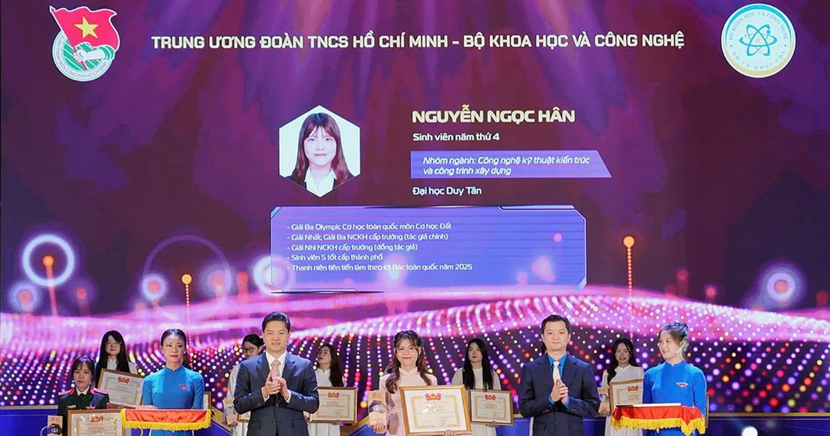Nữ sinh ĐH Duy Tân đạt Giải Nữ sinh Khoa học Công nghệ Việt Nam 2025