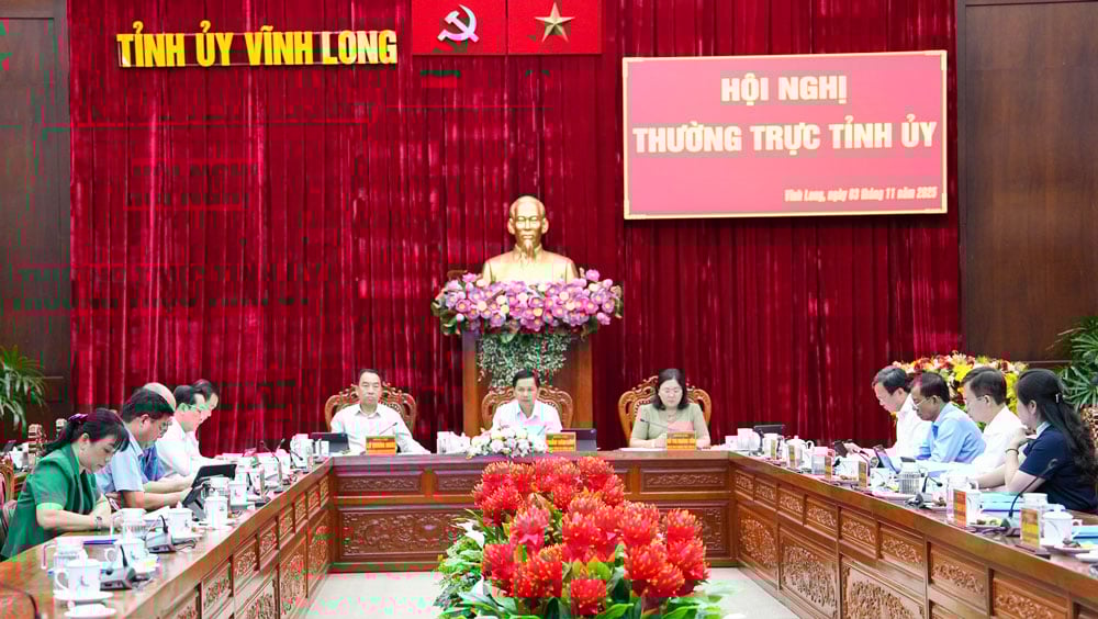 El secretario del partido provincial, Tran Van Lau, presidió la conferencia.