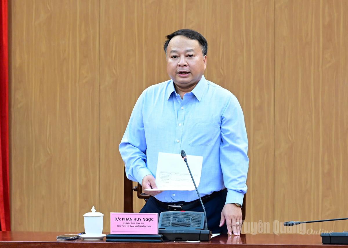 Kamrat Phan Huy Ngoc, biträdande sekreterare för den provinsiella partikommittén och ordförande för den provinsiella folkkommittén, höll ett tal där han ledde mötet.