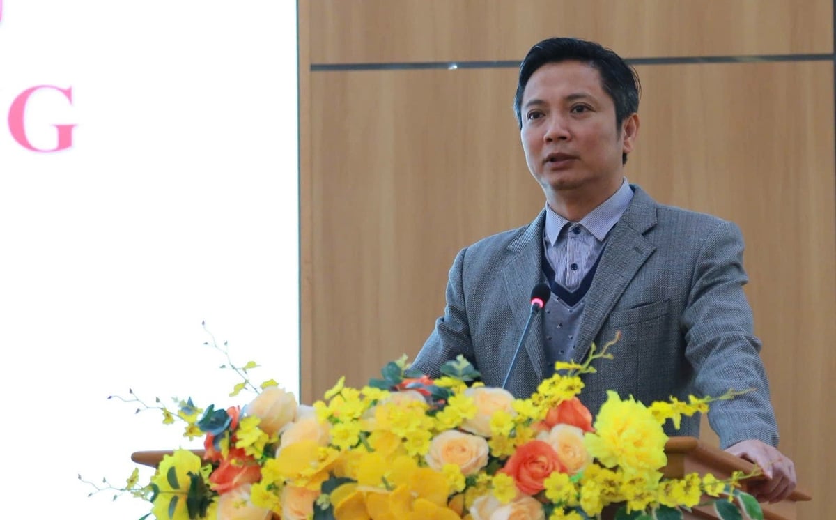 Ông Phạm Bình Minh, Phó Sở Nông nghiệp và Môi trường tỉnh Lào Cai phát biểu tại buổi tập huấn. Ảnh: Thanh Tiến.