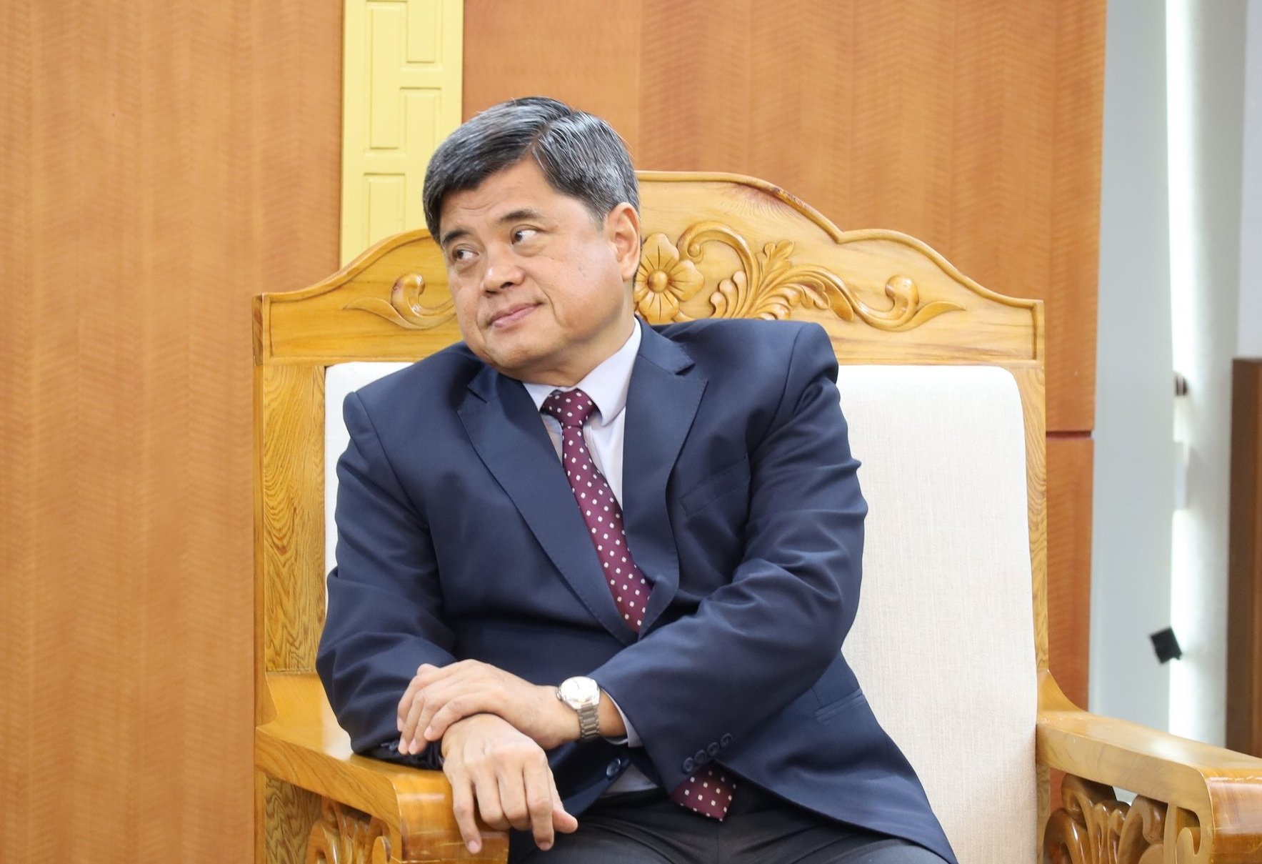 Thứ trưởng Trần Thanh Nam chia sẻ về tiềm năng hợp tác nông nghiệp - môi trường giữa Việt Nam và Bang Thüringen, CHLB Đức. Ảnh: Phương Linh.