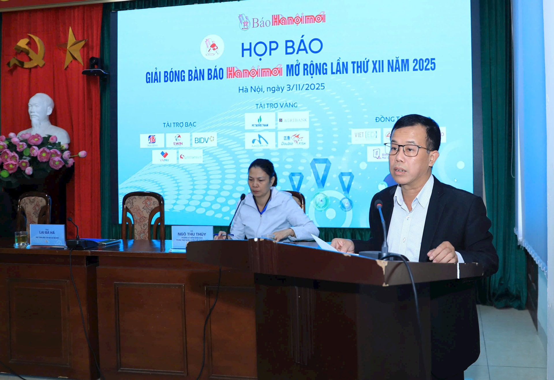 Nhiều cựu tuyển thủ góp mặt ở giải bóng bàn báo Hà Nội Mới 2025- Ảnh 1.