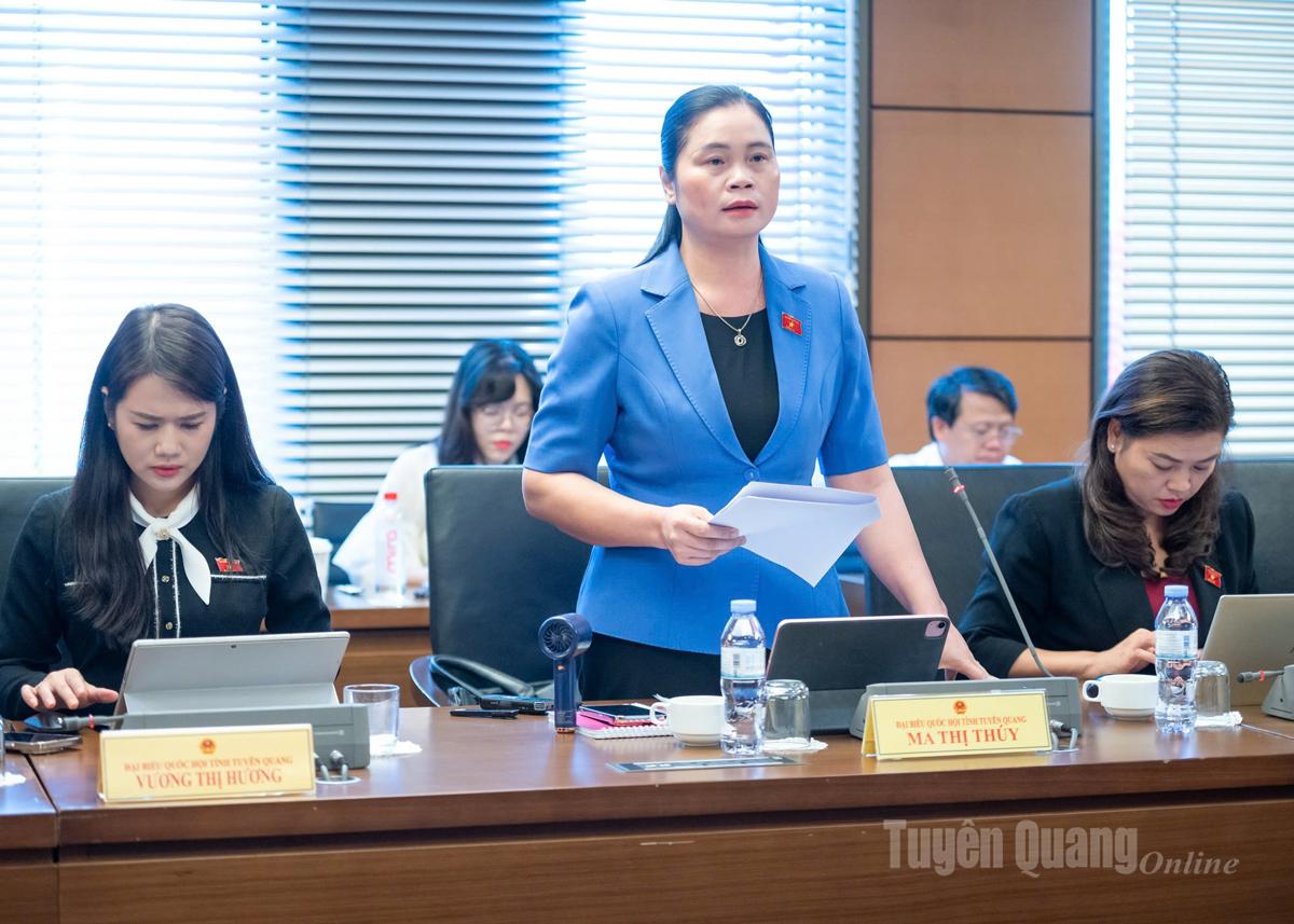 Delegaten Ma Thi Thuy talade i diskussionen.