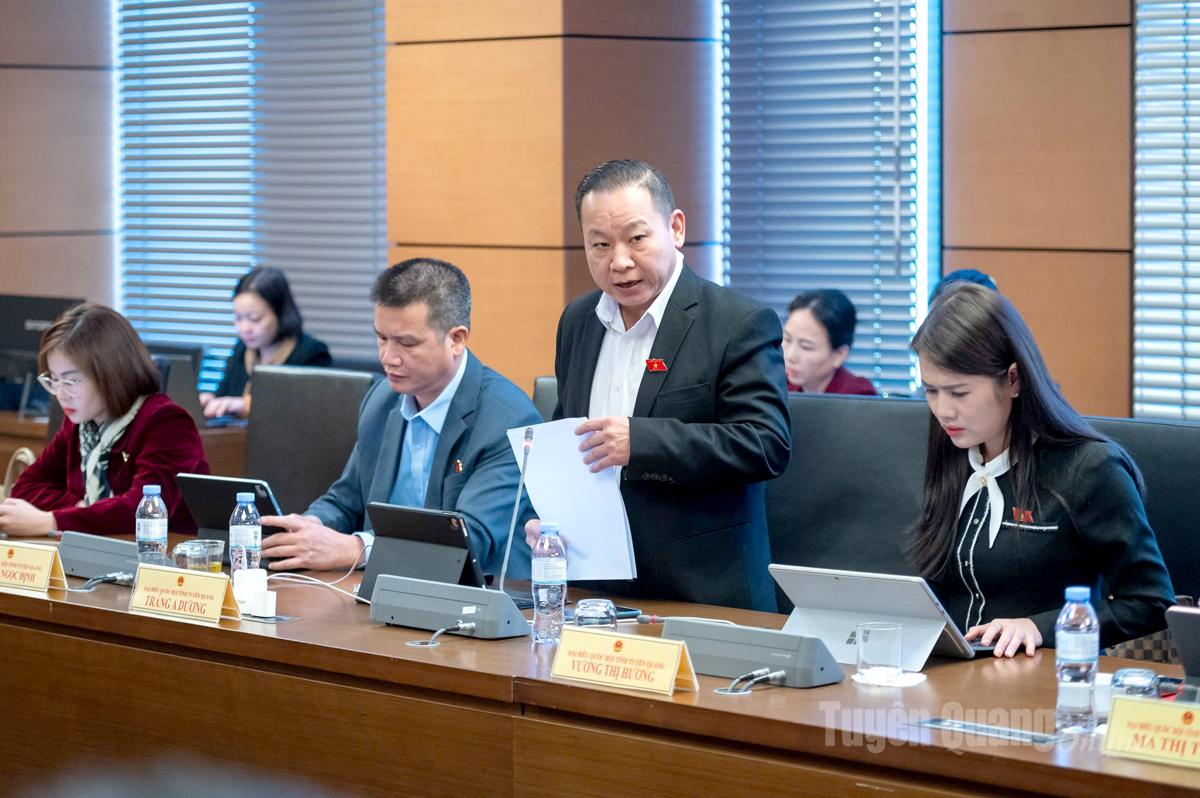 Delegaten Trang A Duong talade i diskussionen.