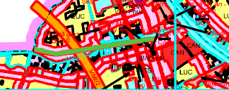Planningskaart van de route loodrecht op National Highway 62 in de gemeente My An.
