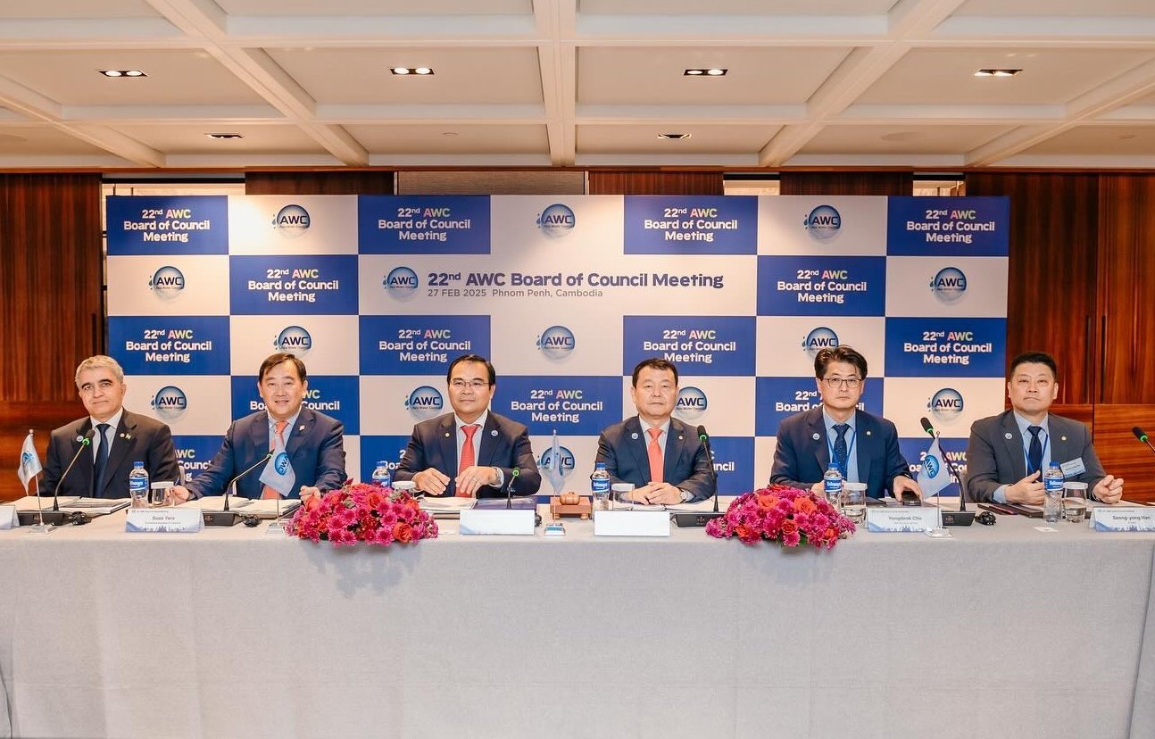 The 22nd Asia Water Council (AWC) meeting in Phnom Penh, Cambodia. Photo: AWC. Phiên họp Hội đồng Nước châu Á (Asia Water Council - AWC) lần thứ 22 tại Phnom Penh, Cambodia. Ảnh: AWC.
