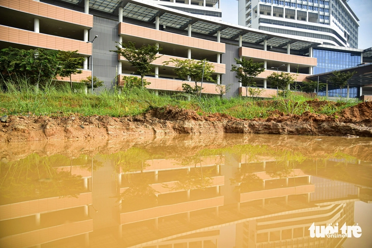 Hiện trạng bệnh viện 4.500 tỉ ở TP.HCM sau 10 năm khởi công: Thi công 'cho có', cỏ dại um tùm - Ảnh 8.