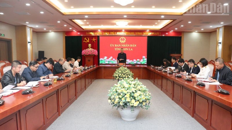 Den 2 november publicerade Nhan Dan Newspaper en artikel som speglade situationen. Följande dag, den 3 november, höll folkkommittén i Son La-provinsen ett möte för att klargöra informationen i Nhan Dan Newspaper. (Foto: DIEP HUONG)