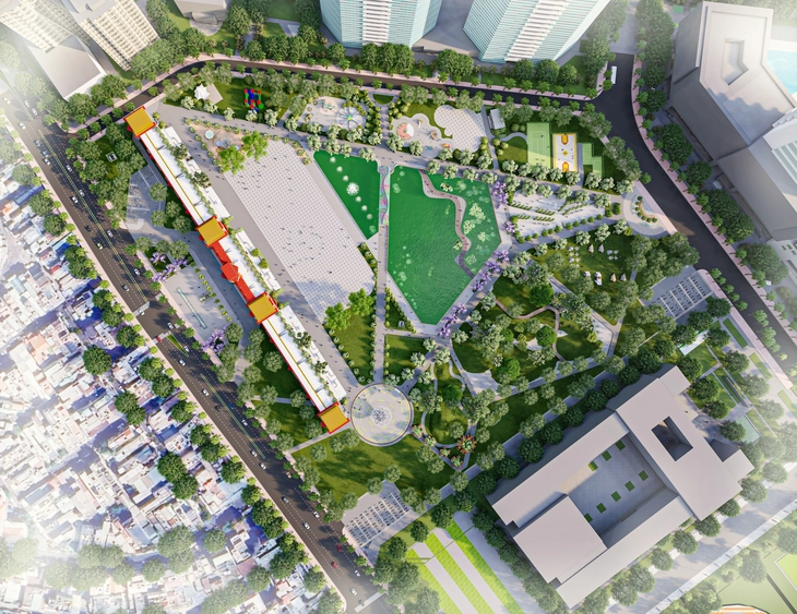 फु थो रेसट्रैक पर पार्क बनाने में लगभग 100 बिलियन VND की लागत आएगी - फोटो 7. Xây công viên khu trường đua Phú Thọ gần 100 tỉ đồng - Ảnh 5.