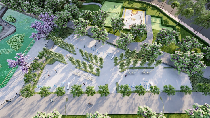 फु थो रेसट्रैक पर पार्क बनाने में लगभग 100 बिलियन VND की लागत आएगी - फोटो 9. trường đua Phú Thọ - Ảnh 9.