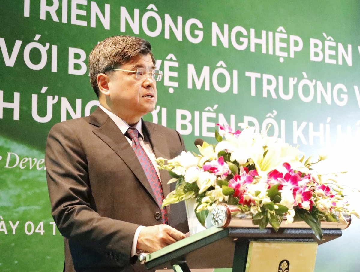 Thứ trưởng Bộ Nông nghiệp và Môi trường Trần Thanh Nam cho biết, sự hợp tác với Australia mang ý nghĩa chiến lược, mở ra cơ hội lớn trong nghiên cứu và ứng dụng công nghệ tiên tiến. Ảnh: Hoàng Hiền.