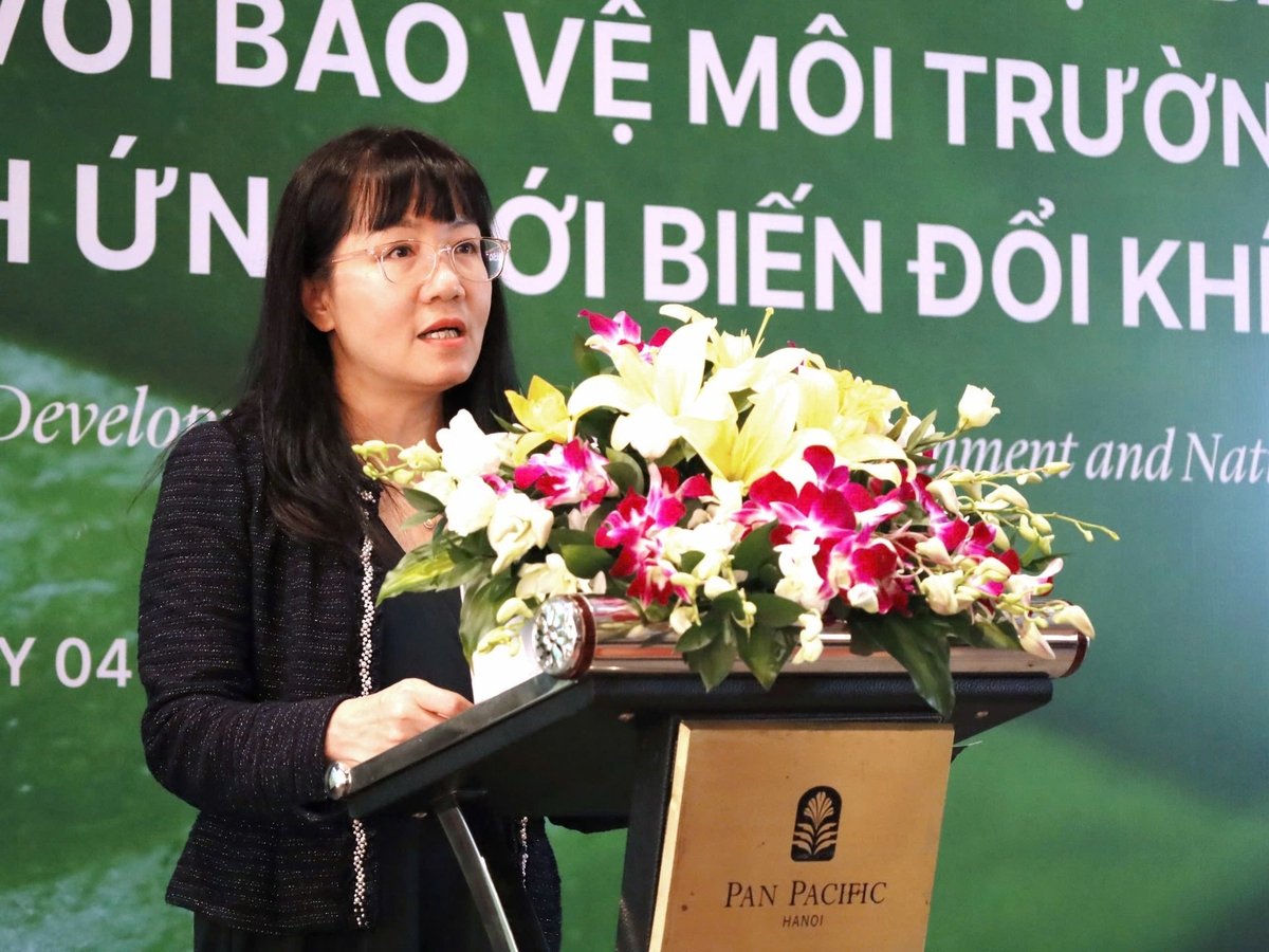 GS Nguyễn Thu Anh, Viện trưởng Viện Đại học Sydney cho rằng kinh tế tuần hoàn không chỉ dừng ở việc giảm chất thải, mà còn tái thiết toàn bộ hệ thống sản xuất - tiêu dùng. Ảnh: Hoàng Hiền.