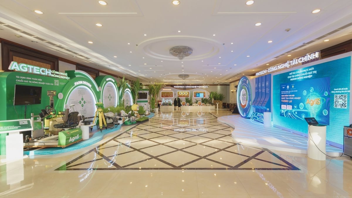 Triển lãm mô hình nông nghiệp tuần hoàn AgTech – FoodTech – FinTech của AgriS tại sự kiện AgriS Agro Day 2025. Ảnh: AgriS.