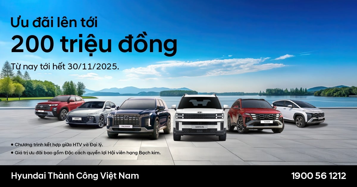 ក្រុមហ៊ុន Hyundai Thanh Cong បើកដំណើរការកម្មវិធីលើកទឹកចិត្តទ្វេរដង - ធ្វើឱ្យប្រសើរឡើងនូវការធានាដល់ 8 ឆ្នាំជាមួយនឹងជំនួយហិរញ្ញវត្ថុរហូតដល់ 200 លានដុង Hyundai Thành Công triển khai chương trình ưu đãi kép - Nâng bảo hành lên 8 năm kèm hỗ trợ tài chính lên tới 200 triệu đồng