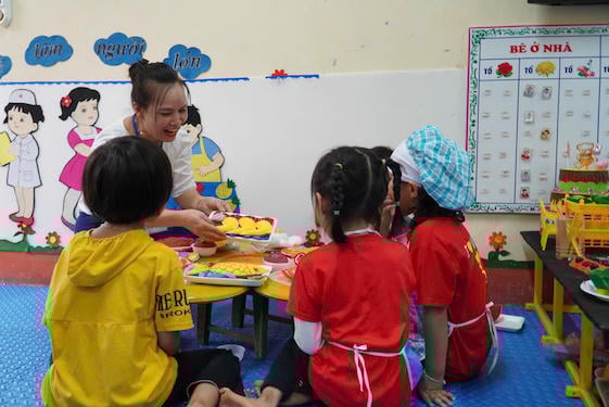 教育訓練省は、幼稚園教諭には1.25、その他の教諭には1.15の特別給与係数を設定する予定だ。写真：V.T.