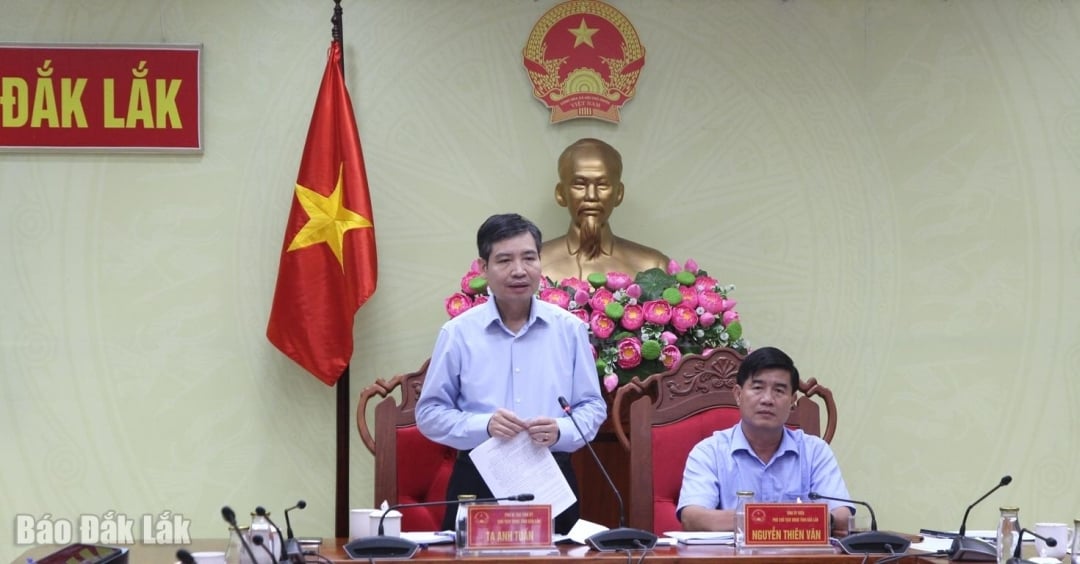 Secretarul adjunct al Comitetului Provincial al Partidului și președintele Comitetului Popular Provincial, Ta Anh Tuan, a vorbit la întâlnire.