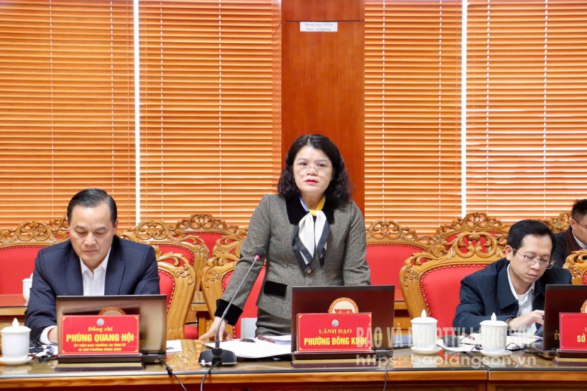 Ketua Jawatankuasa Rakyat Wad Dong Kinh bercakap pada mesyuarat itu