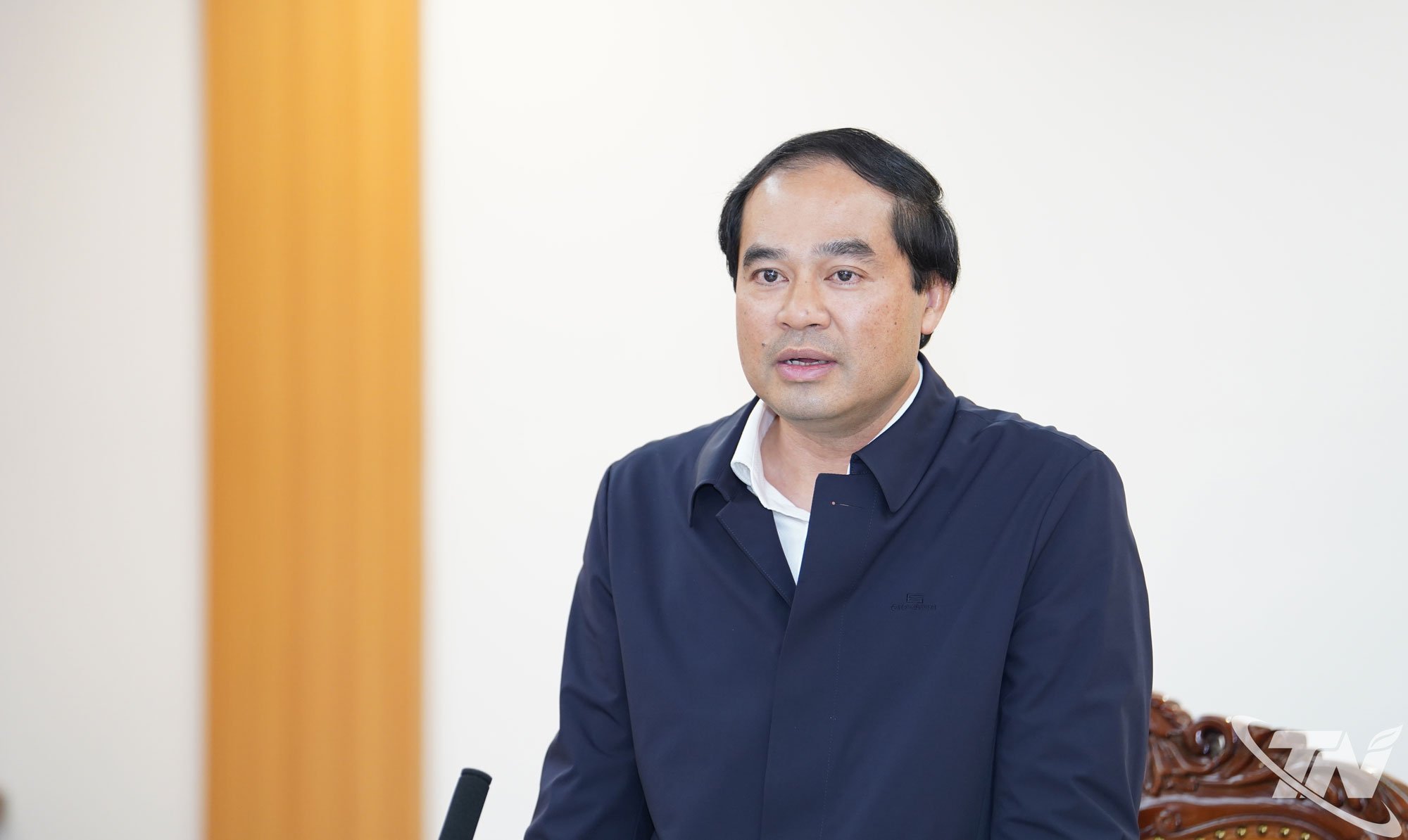 Provinspartisekretær Trinh Xuan Truong holdt en tale på møtet.